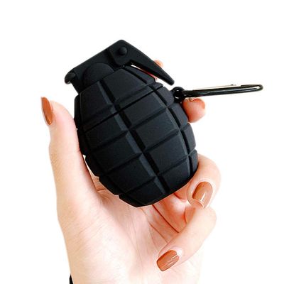 SGVAHY Cute Case for Airpods 1&2, Creative Bomb Mini Case Kawaii Fun Cool Soft Silicone Skin with Keychain Wireless Charging Box Airpods 1 & 2 (Bomb Black)