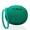 Portable Speaker, Wireless, Built in Strap, Wrap Around Hand, Rubberized Design, Excursion Pro Round Wireless- Green view 4