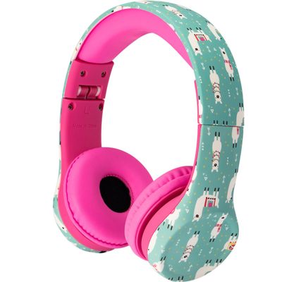 Snug Play+ Kids Headphones  Volume Limited 93dB for Safe Listening  Foldable, Durable Headphones for Toddlers, Boys & Girls  Tangle-Free Cord  Ideal for Travel, School, Tablets - Llamas