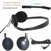 EXMAX HWE-05 Wired Over Ear Headphone Airplane Disposable Stereo Headsets Earbuds Adjustable Earphone with 3.5mm Plug for Tablets Computers MP3 FM Radio Receiver view 3