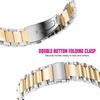 200Pcs Compatible for Garmin Venu Bands, Buleshaw Stainless Steel Metal Replacement Straps Compatible for Garmin Venu GPS Smartwatch (Silver-Gold) view 2