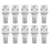 BNC Female Right Angle PCB Mount Connector, 10 Pack White Plastic BNC Board Socket with Nut, Solder RF Adapter for CCTV Systems and Low-Frequency Communication view 1