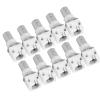 BNC Female Right Angle PCB Mount Connector, 10 Pack White Plastic BNC Board Socket with Nut, Solder RF Adapter for CCTV Systems and Low-Frequency Communication view 3