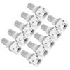 BNC Female Right Angle PCB Mount Connector, 10 Pack White Plastic BNC Board Socket with Nut, Solder RF Adapter for CCTV Systems and Low-Frequency Communication view 4
