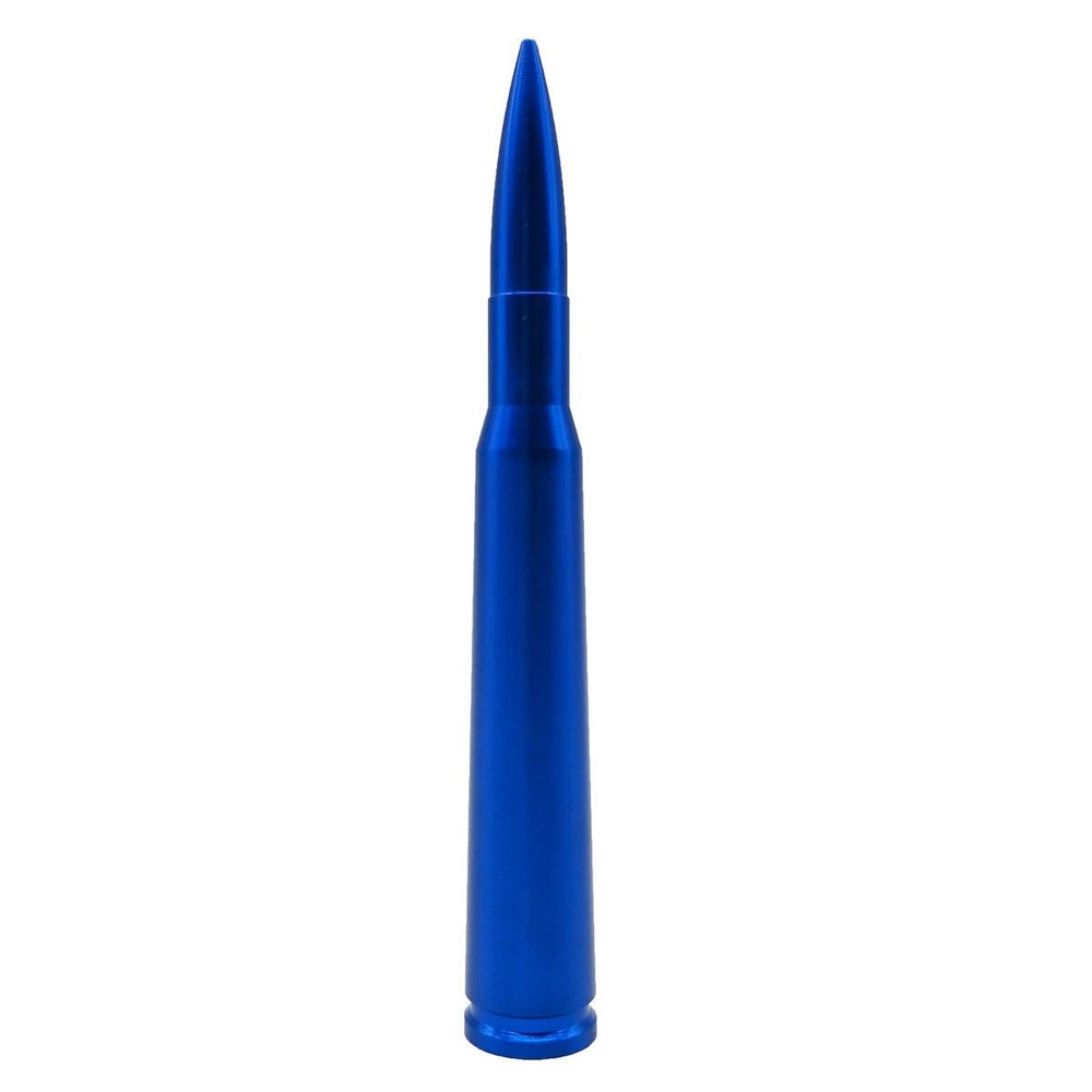 4.2" Car Bullet Antenna for Dodge RAM Trucks Chevy Silverado 2007-2019 & GMC Sierra 2007-2018 -Universal Utility Aluminum Thick Short Replacement Antenna (Blue)