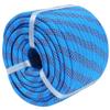YUZENET Braided Polyester Arborist Rope (3/8 inch X 100 feet) High Strength Bull Rope for Tree Work Truck Securing Camping Swing, Blue/Red view 1