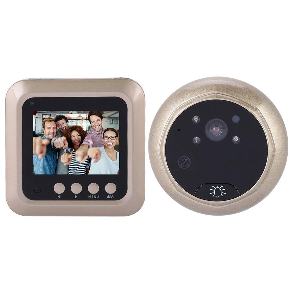 2.4 inch HD Smart Doorbell, 160Wide Viewing Angle, Night Vision Function, Photos/Video Function, Support TF Card, Automatically Overwrite Old Records, Monitor Doorbell