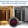 2.4 inch HD Smart Doorbell, 160Wide Viewing Angle, Night Vision Function, Photos/Video Function, Support TF Card, Automatically Overwrite Old Records, Monitor Doorbell view 3