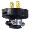 Leviton 010-48646-02e 15a 125v Black Non-Grounding Replacement Plug view 1