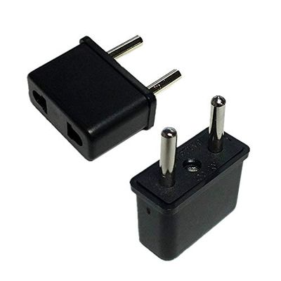 100pcs Universal USA US to EU Europe Euro Travel Charger Power Adapter Converter Wall Home Plug