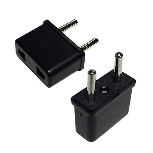 100pcs Universal USA US to EU Europe Euro Travel Charger Power Adapter Converter Wall Home Plug