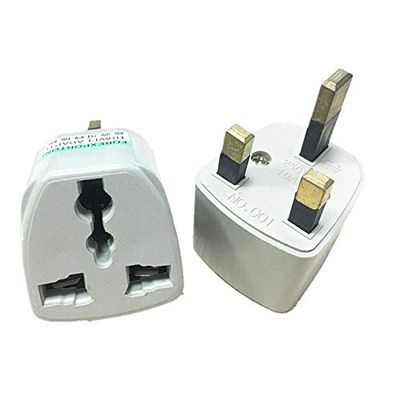 100pcs UK Plug Adapter Travel Converter AC Power Plug Power Charger Adapter Power Transfer Plug