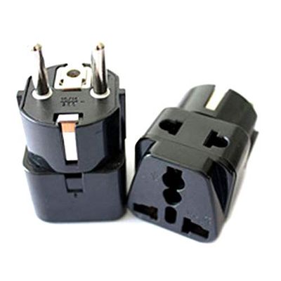 10pcs/lot 1to2 Universal AU EU US UK to German Plug Socket Germany Indonesia Travel Wall AC Power Charger Adapter Converter