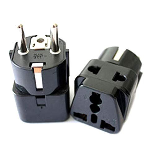 10pcs/lot 1to2 Universal AU EU US UK to German Plug Socket Germany Indonesia Travel Wall AC Power Charger Adapter Converter