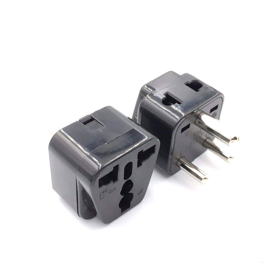 Universal 2 in 1 grounded India Pakistan Israel Singapore power connector japan au eu us uk to india travel adapter plug Type D