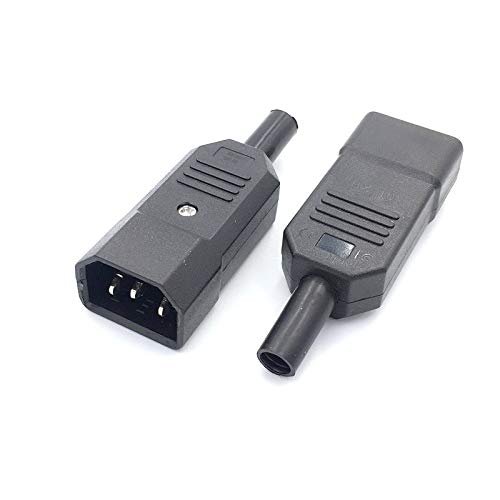 10pcs/lot 3 Terminals IEC 320 C14 Adapter 8mm AC 250V 10A Male Plug Fit for UPS Lighting Equipment Power Devices