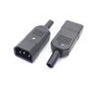 10pcs/lot 3 Terminals IEC 320 C14 Adapter 8mm AC 250V 10A Male Plug Fit for UPS Lighting Equipment Power Devices view 1