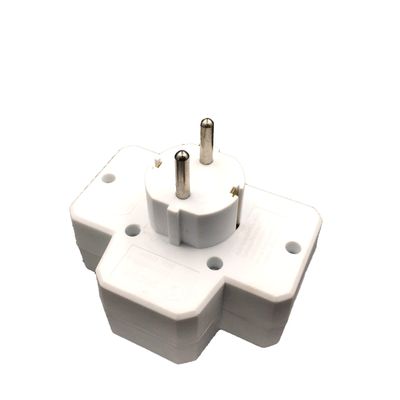2PCS European Standard Power Supply Conversion Plug German Standard Converter Extended Socket 1 Turn 3 Converter