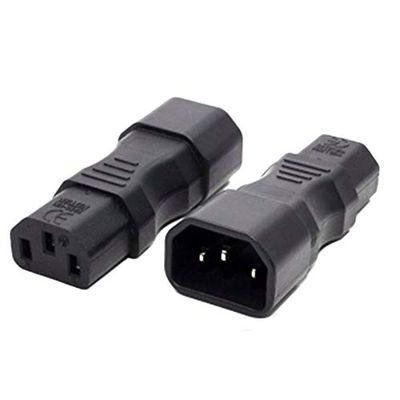 Power Adapter IEC 320 C13 to C14 Golbalma PDU UPS Plug/Socket 3 Pin Power Extension Adapter Receptacle for Wall Mount LCD LED TV