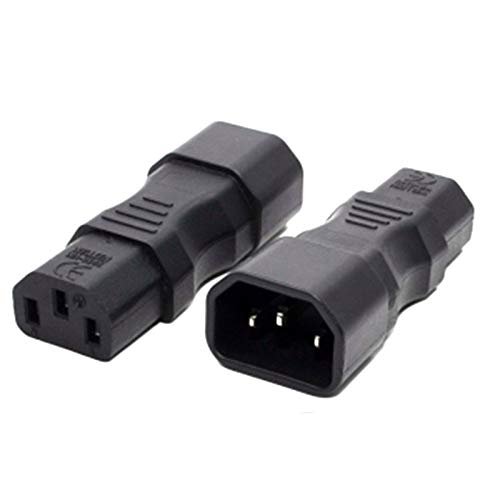 Power Adapter IEC 320 C13 to C14 Golbalma PDU UPS Plug/Socket 3 Pin Power Extension Adapter Receptacle for Wall Mount LCD LED TV