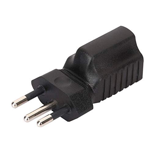 Brazil to USA AC Adapter Brazil 3Pin Male to Nema 5-15R AC Converter Brazil Male to 5-15R Female Adapter for Traveling