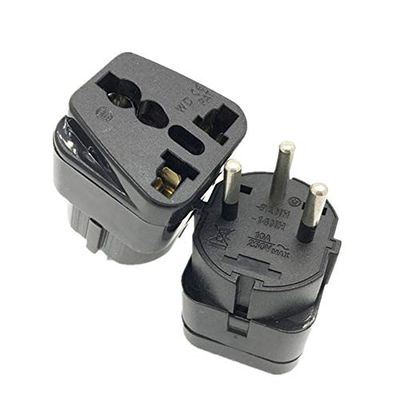 5PCS ISRAEL Travel Plug Adapter Universal Outlet change AU/UK/US/EU To Israeli 3 Pin Grounded Plug Adaptor 10A 250V