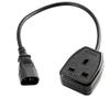 0.3m UK Power Adaptor Cord IEC C14 Male Plug to UK 3Pin Female Socket Power Adapter Cable for PDU UPS 13A 1 pcs view 1