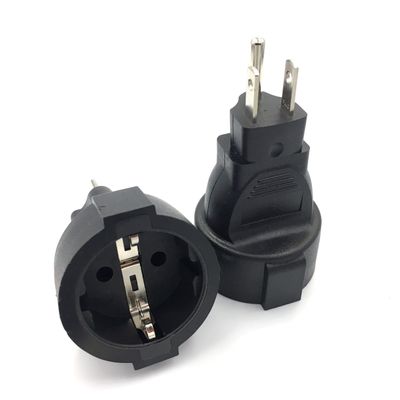 10PACK Nema US 5-15p Germany Socket AC Power Adapter US European French Wire Connector Converter Male to Female Conversion Plug