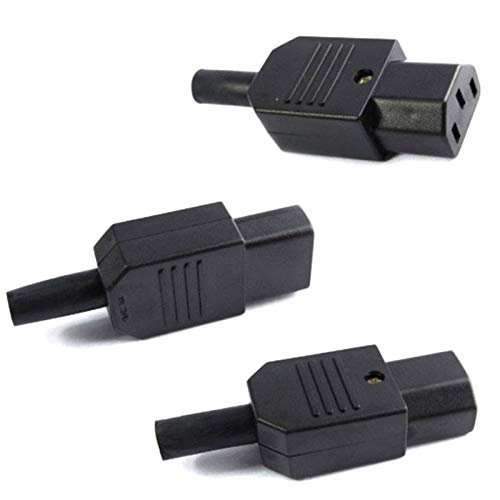 10pcs/lot IEC C13 Female Plug Power Adapter Rewirable Connector Black AC 250V 10A
