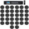 Rockville 6-Zone Amp+32 Black 5" Ceiling Speakers for Restaurant/Bar/Cafe/Office view 1