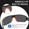 BLAZERBUCK Replacement Nose Pads Piece for Oakley Crossrange OO9361/Split Shot OO9416/Split Time OO4129/Targetline OO9397-Black+Orange view 2