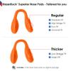 BLAZERBUCK Replacement Nose Pads Piece for Oakley Crossrange OO9361/Split Shot OO9416/Split Time OO4129/Targetline OO9397-Black+Orange view 4