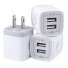 Charger Block, USB Wall Charger, Double USB Fast Charging Cube Block charger Box, 2.1A Phone CHARGERr Power Adapter 3Pack for iPhone 17 16 15 14 13 12 11 Pro Max XS XR X 8 Samsung Galaxy S25 Ultra A17 view 1