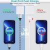 Charger Block, USB Wall Charger, Double USB Fast Charging Cube Block charger Box, 2.1A Phone CHARGERr Power Adapter 3Pack for iPhone 17 16 15 14 13 12 11 Pro Max XS XR X 8 Samsung Galaxy S25 Ultra A17 view 3