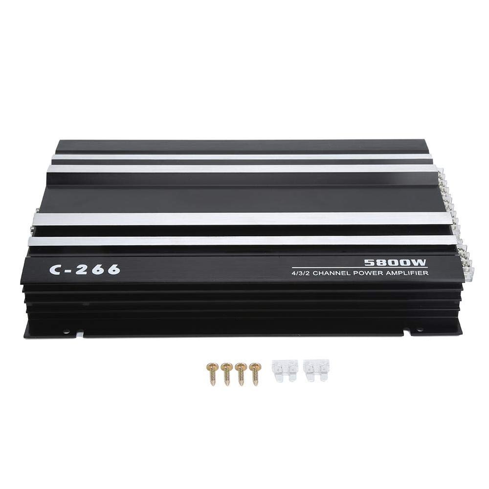 5800W 12V Car Amplifier, High Power Stereo, Aluminum Alloy, Hi Fi Subwoofer, Portable