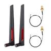 ASHATA 2Pcs M.2 Antenna 2.4GHz 5.8GHz 8dBi RP-SMA Male, with 2 x 4 to RP SMA Male Cable, for M.2 NGFF Network Card Adapter Laptop view 1
