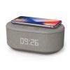 i box Dawn FM Radio, Bluetooth Wireless Speaker, Fast Charging, Clock Radio, LED Display, USB Charger, Dimmable Night Light, Alarm Clock Feature, Wireless Charger, Digital Clock, Dual Alarm (Grey) view 1