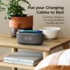 i box Dawn FM Radio, Bluetooth Wireless Speaker, Fast Charging, Clock Radio, LED Display, USB Charger, Dimmable Night Light, Alarm Clock Feature, Wireless Charger, Digital Clock, Dual Alarm (Grey) view 4