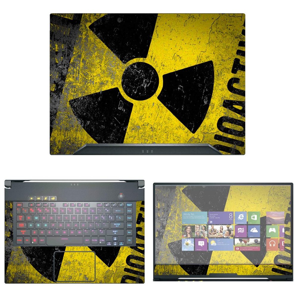Decalrus - Protective Decal Hazmat Skin Sticker for ASUS ROG Zephyrus S GX502GW (15.6" Screen) case Cover wrap AS_ROG-Zeph_SGX502GW-73