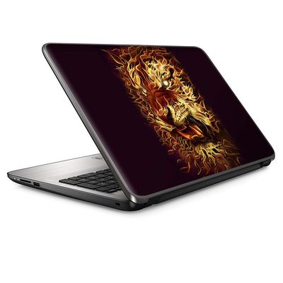 13 inch Universal Laptop Notebook Skin Vinyl Sticker Cover Decal Fits 13 Inch Major Brand laptops - Tiger on Fire