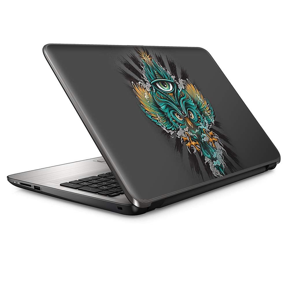 13 inch Universal Laptop Notebook Skin Vinyl Sticker Cover Decal Fits 13 Inch HP Lenovo Apple Mac Dell Compaq Acer - Owl Eye Tattoo Art