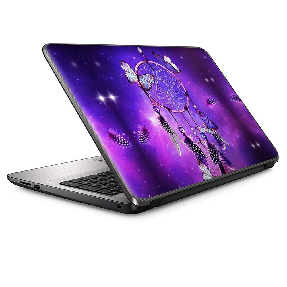 13 inch Universal Laptop Notebook Skin Vinyl Sticker Cover Decal Fits 13 Inch HP Lenovo Apple Mac Dell Compaq Acer - Dreamcatcher Butterflies Purple
