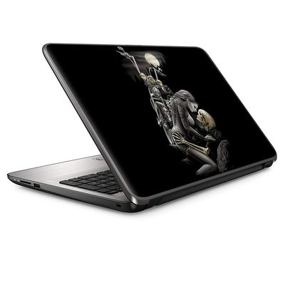 13 inch Universal Laptop Notebook Skin Vinyl Sticker Cover Decal Fits 13 Inch HP Lenovo Apple Mac Dell Compaq Acer - Biker Skeleton Full Moon Tattoo
