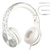LilGadgets Connect+ Pro Wired Kids Headphones for School with Microphone, Volume Limiting Over-Ear Headset with Cord, SharePort Technology & SoftTouch Padding, Unicorn view 1