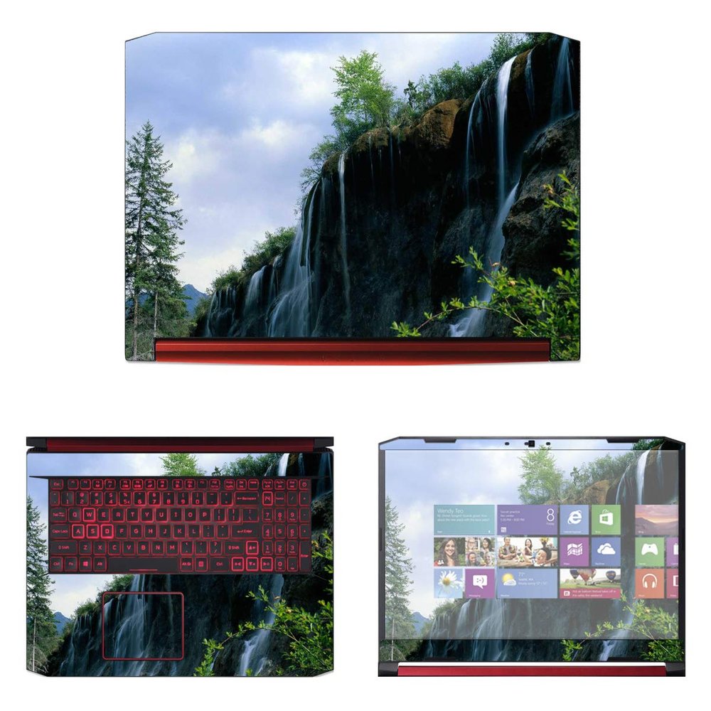 Decalrus - Protective Decal Waterfall Skin Sticker for Acer Nitro 5 AN517-51 (17.3" Screen) case Cover wrap ACnitro5_AN517-55