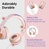 LilGadgets Connect+ Pro Wired Kids Headphones for School with Microphone, Volume Limiting Over-Ear Headset with Cord, SharePort Technology & SoftTouch Padding, Girl Power view 3