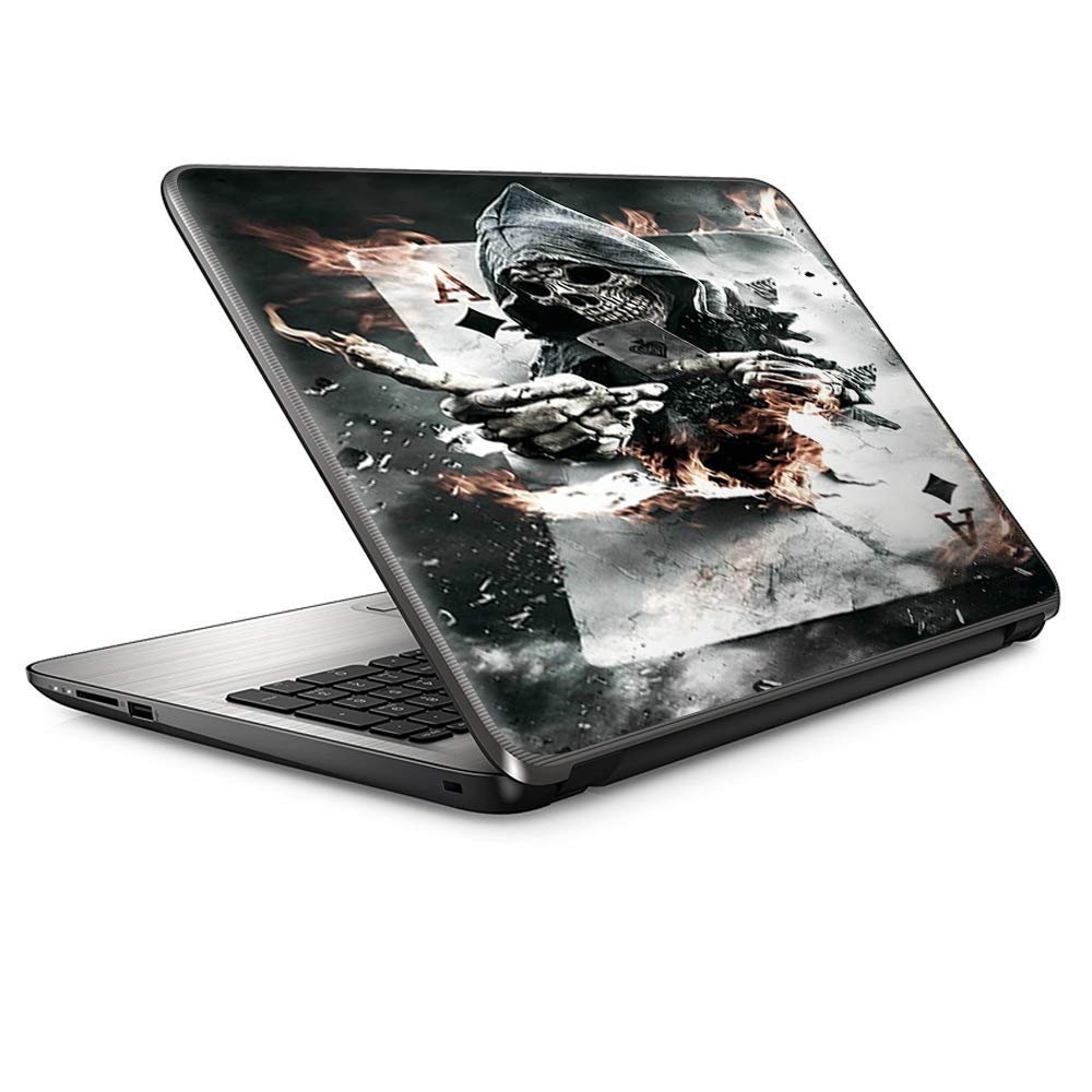 13 inch Universal Laptop Notebook Skin Vinyl Sticker Cover Decal Fits 13 Inch HP Lenovo Apple Mac Dell Compaq Acer - Ace Diamonds Grim Reeper Skull