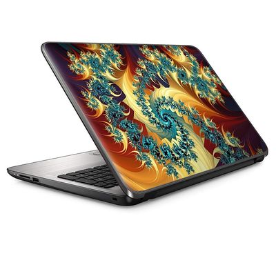 13 inch Universal Laptop Notebook Skin Vinyl Sticker Cover Decal Fits 13 Inch HP Lenovo Apple Mac Dell Compaq Acer - Trippy Floral Swirl