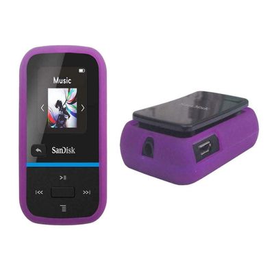 FastSun MP3 Player 2019 Case Skin, Protective TPU Case Cover Compatible with Sandisk Clip Sport Go MP3 Player 2019 Release (Purple)