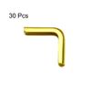 uxcell 30pcs Metal Book Corner Protectors Edge Cover Guard 21mm x 21mm x 5mm Gold Tone view 3